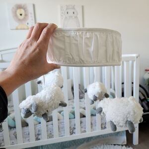 White Sheep Crib Mobile
